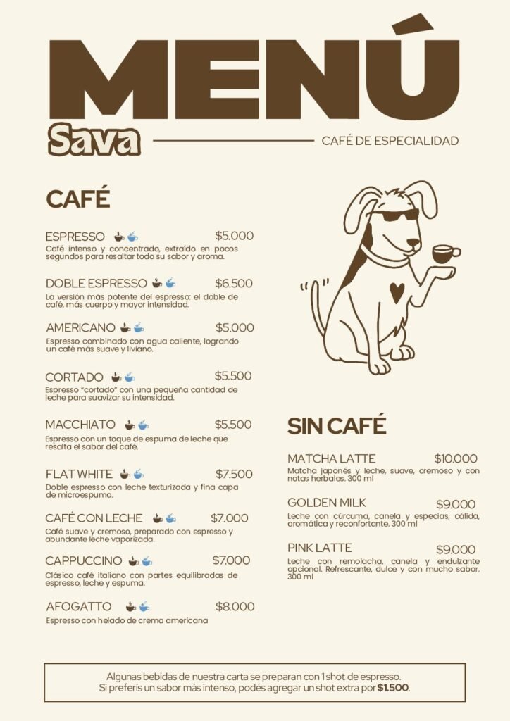 Menú Sava